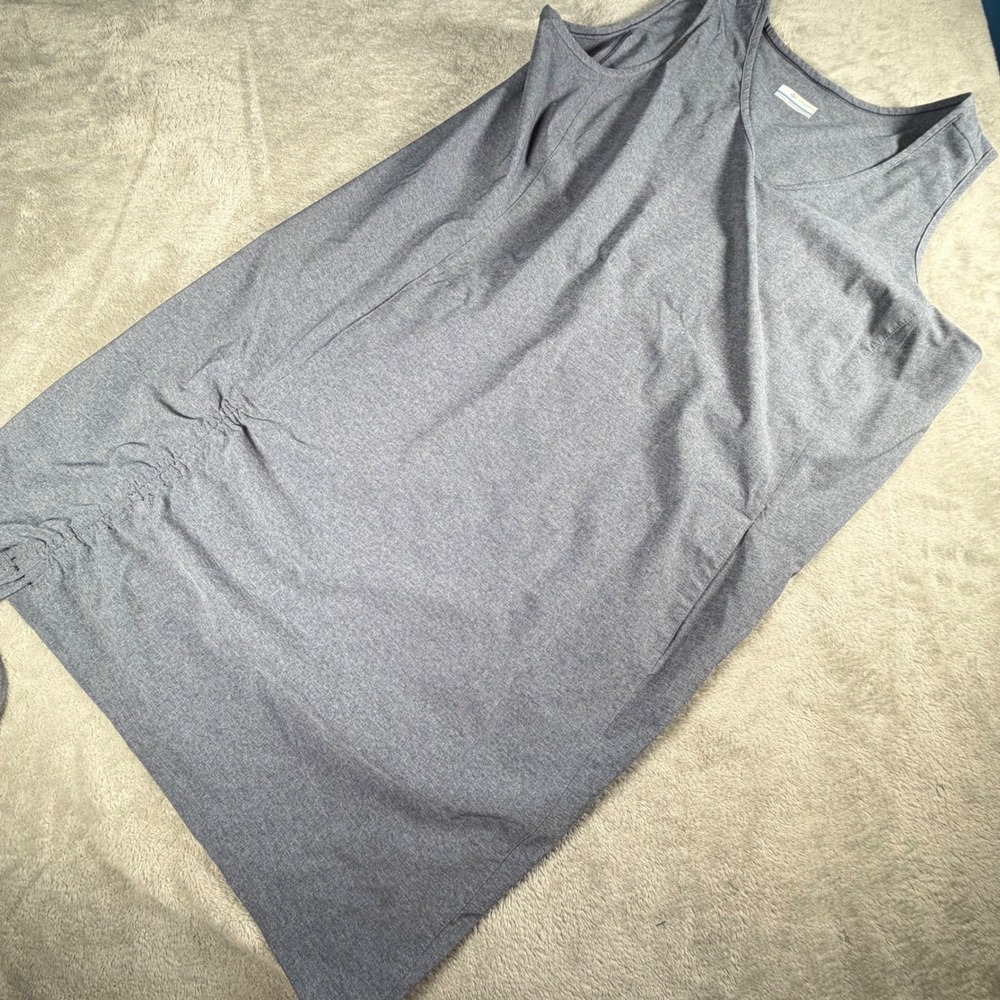 Columbia Sportswear Womens 2X Gray HeatheredSleeveless Cinched Side Pocket Dress